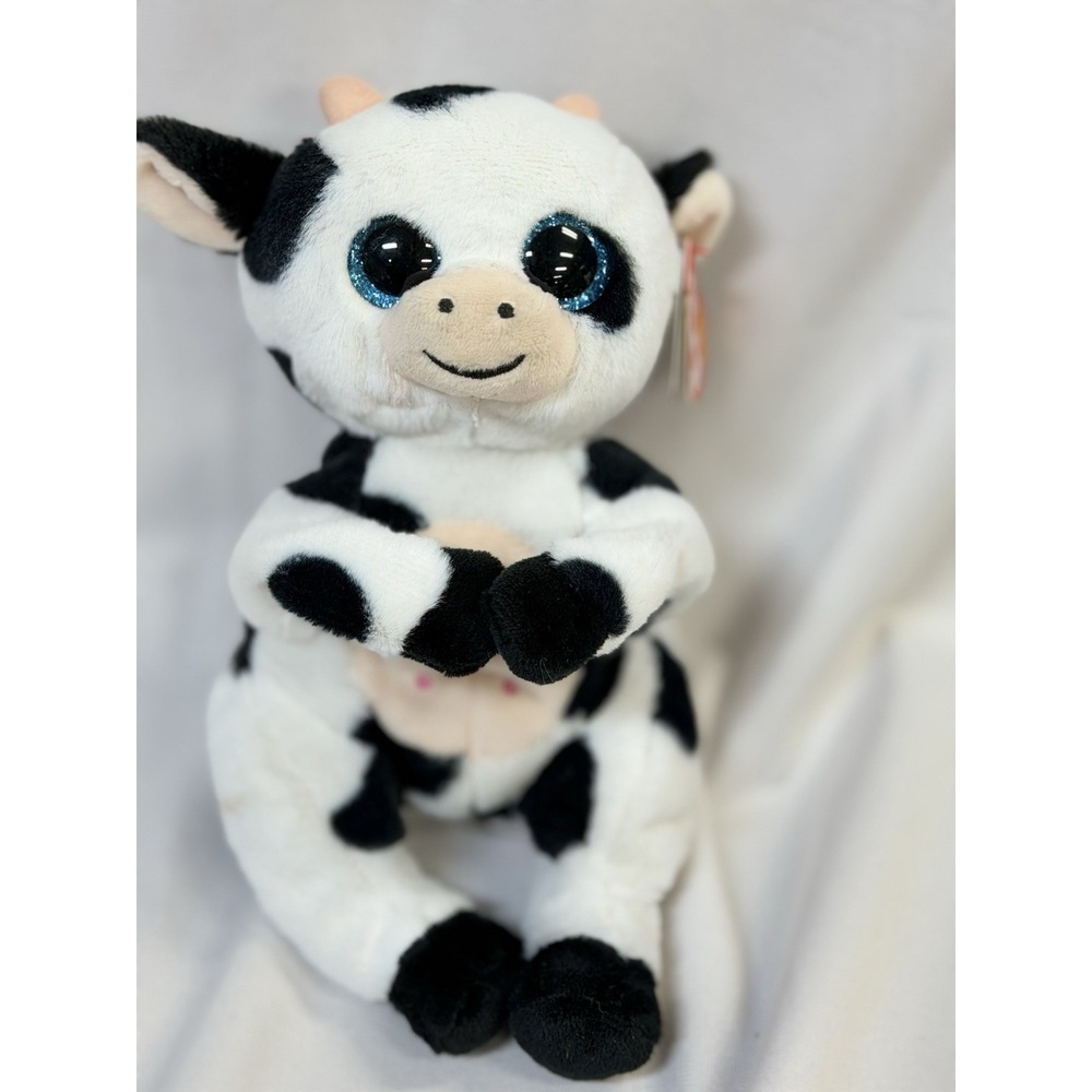 Ty Beanie‎ Babies HERDLY the Cow 6" Plush – NEW MWMTs (Mint With Mint Tags)